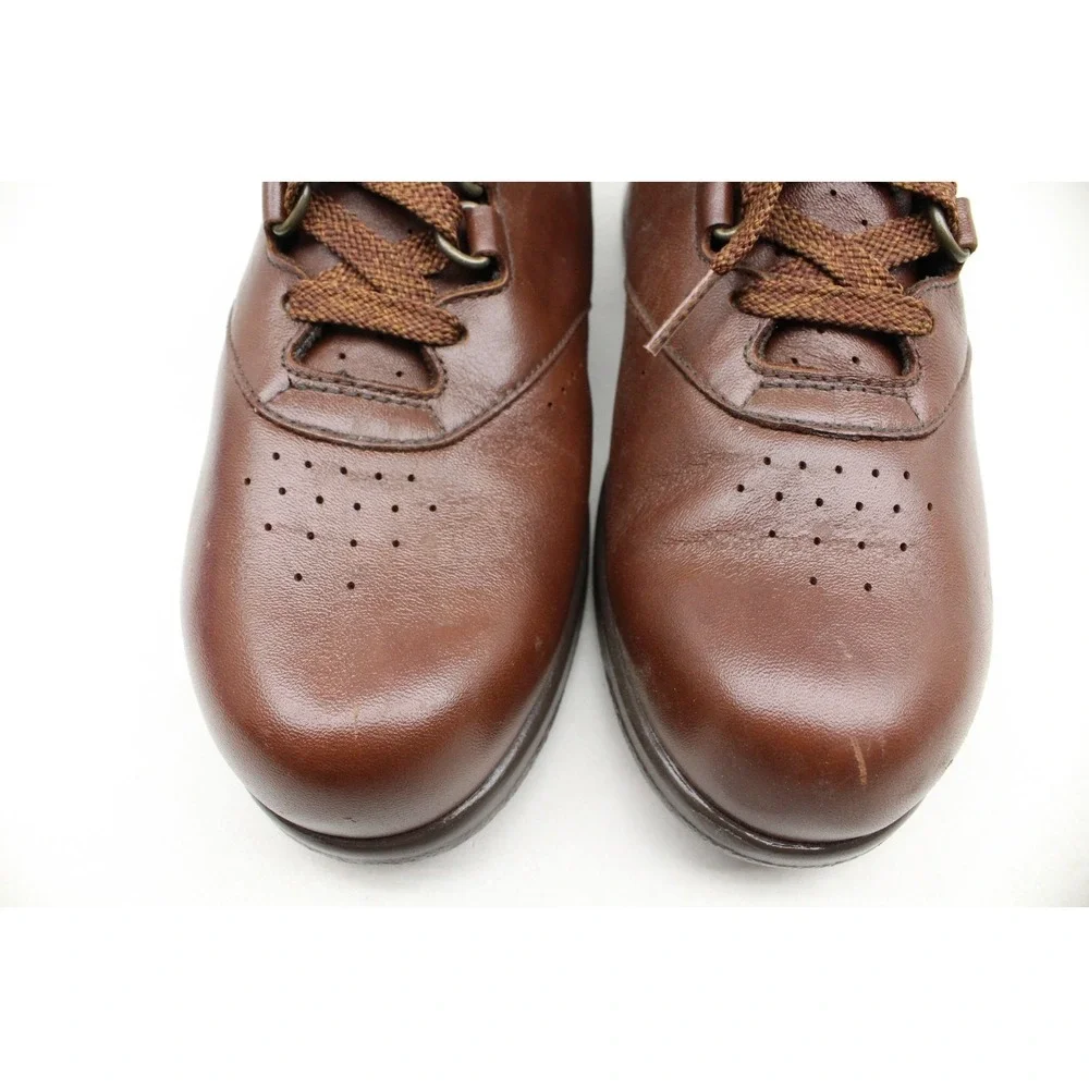 SAS Free Time Walking Shoes Sneakers Womens Size‎ 7.5 N Brown Leather NO INSOLES